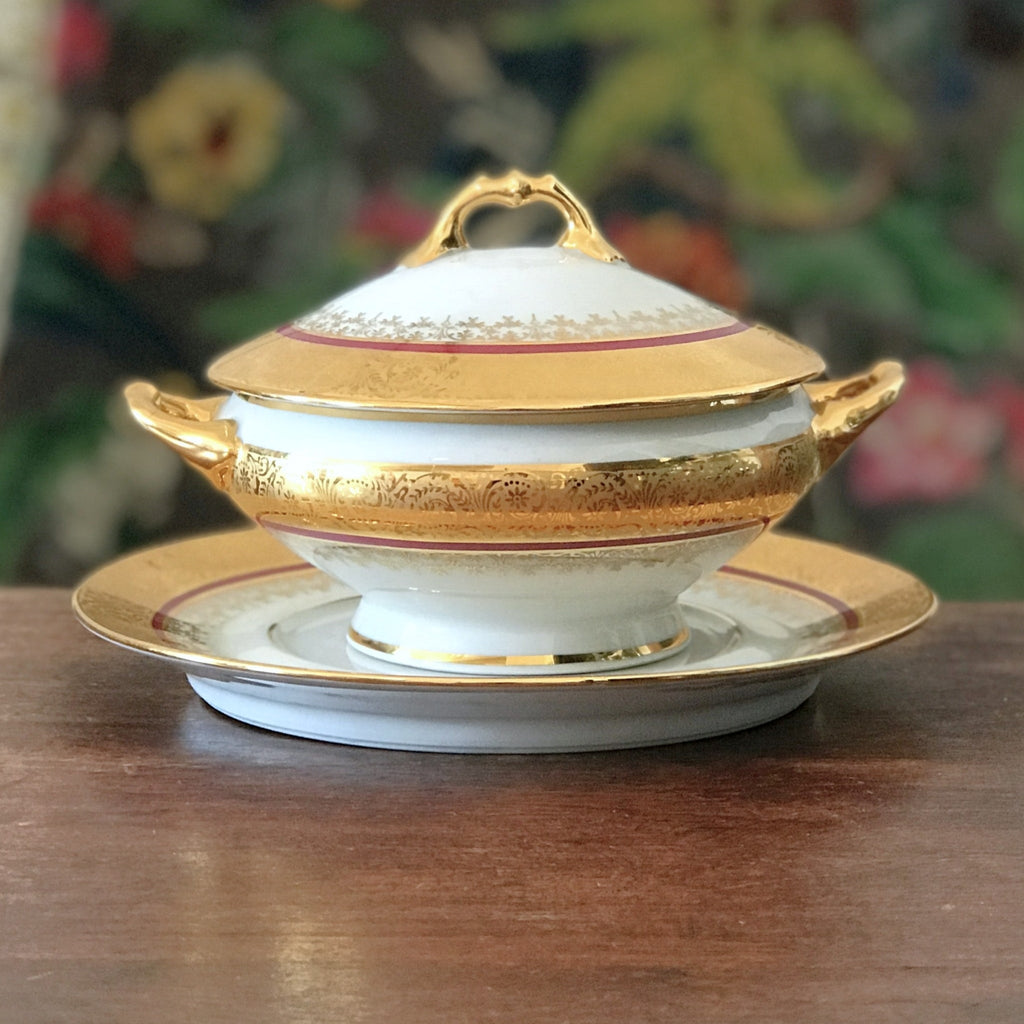 Sucrier et coupelle de service en Porcelaine de Limoges par Hello Broc brocante en ligne