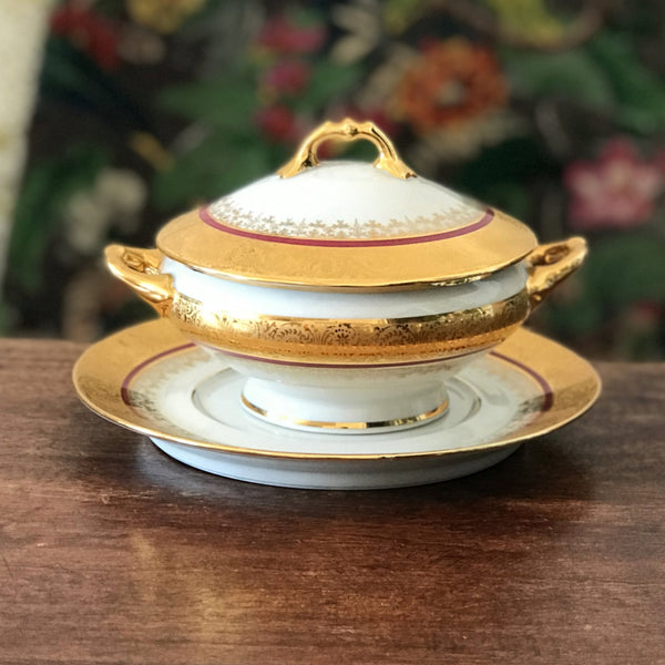 Sucrier et coupelle de service en Porcelaine de Limoges par Hello Broc brocante en ligne