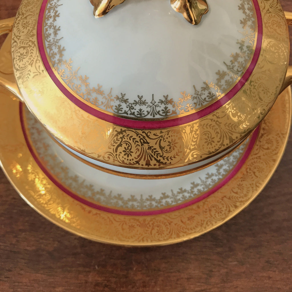 Sucrier et coupelle de service en Porcelaine de Limoges par Hello Broc brocante en ligne