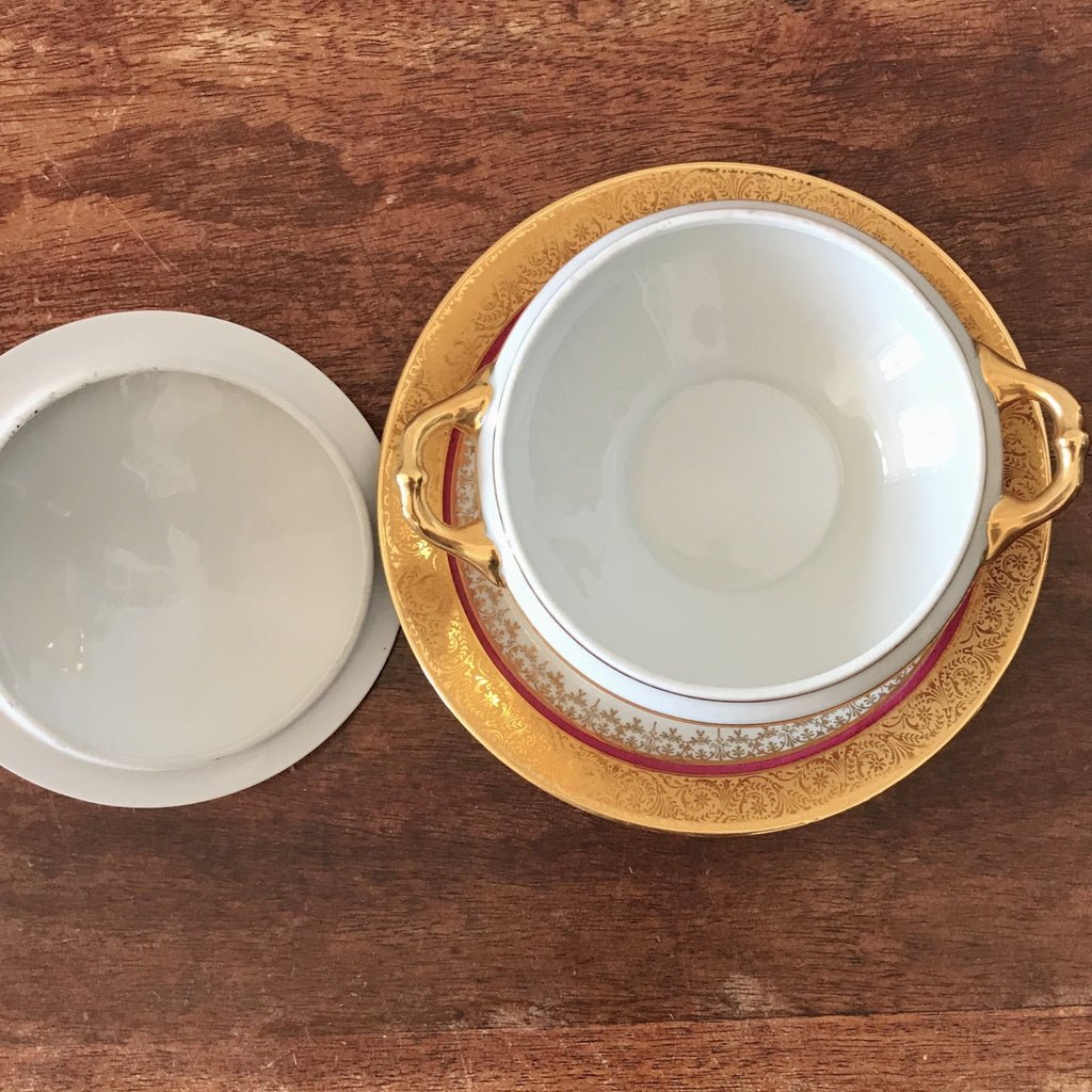Sucrier et coupelle de service en Porcelaine de Limoges par Hello Broc brocante en ligne