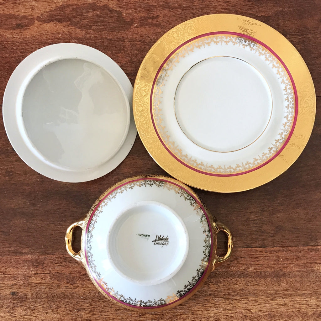 Sucrier et coupelle de service en Porcelaine de Limoges par Hello Broc brocante en ligne