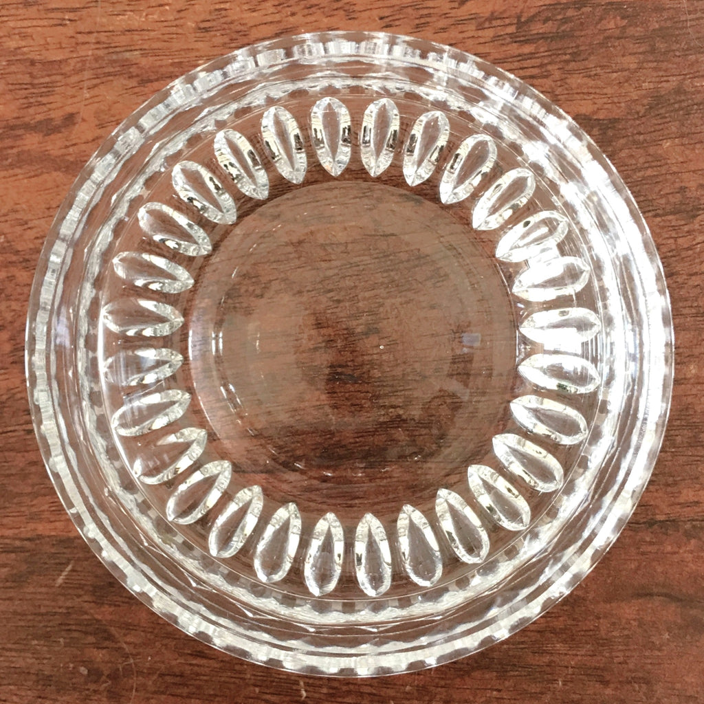 Sucrier en cristal taillé et couvercle en métal argenté surmonté d'un gland Wolff Germany par Hello Broc brocante en ligne