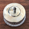 Sucrier en cristal taillé et couvercle en métal argenté surmonté d'un gland Wolff Germany par Hello Broc brocante en ligne