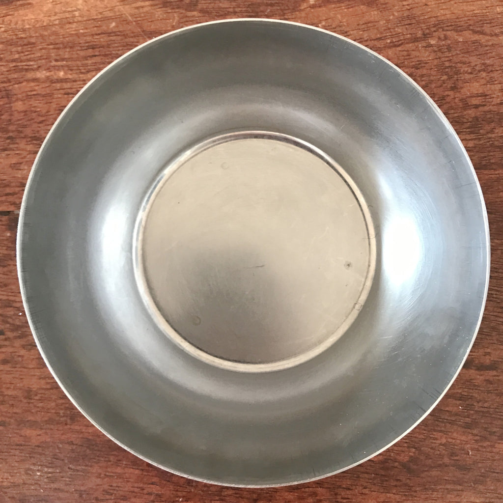 Sucrier vintage tripode en métal chromé par Hello Broc brocante en ligne