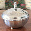 Sucrier vintage tripode en métal chromé par Hello Broc brocante en ligne
