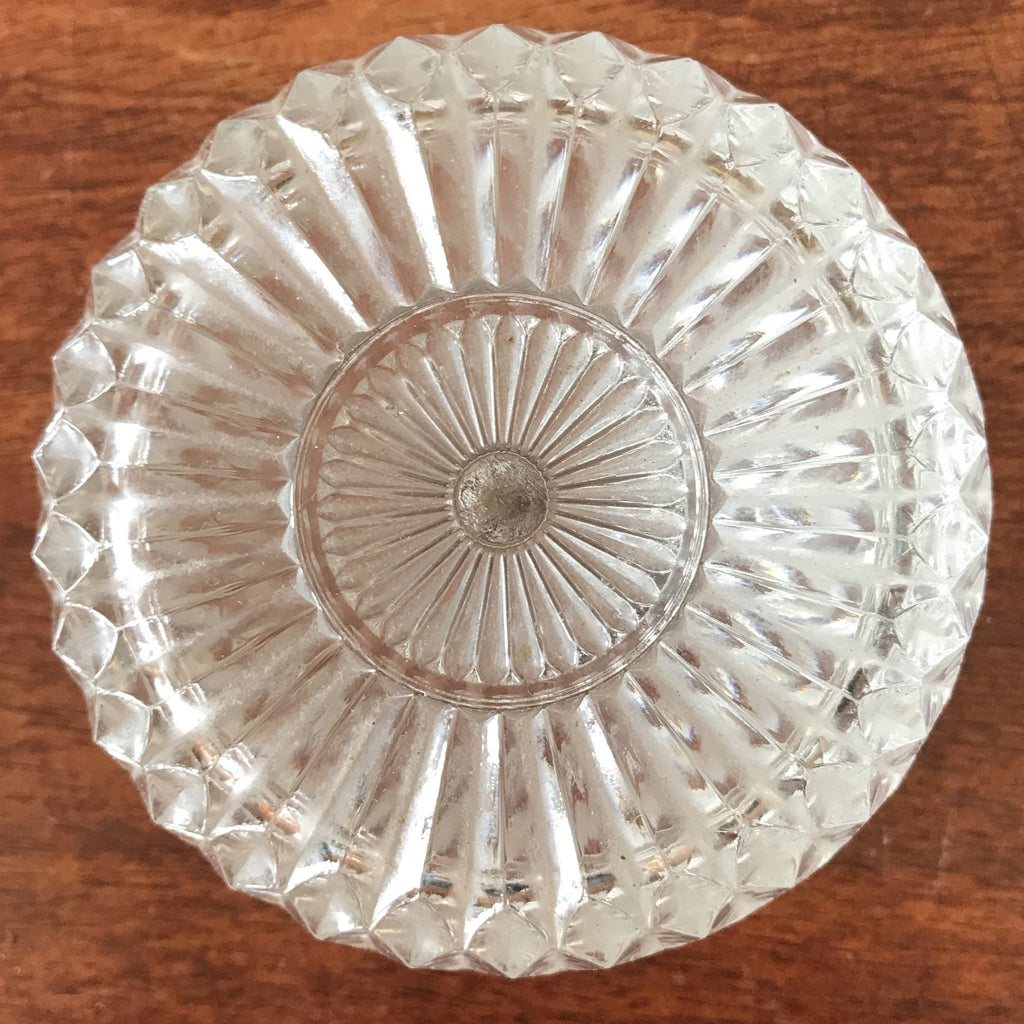 Sucrier vintage en verre moulé Duralex France modèle Diamant forme pomme par Hello Broc brocante en ligne