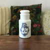 Grand bocal style pot d'apothicaire vintage en verre opalin blanc décor bleu made in Italy par Hello Broc brocante en ligne