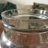 Ancien bocal ou bonbonnière en verre moulé incolore avec bouchon en liège hauteur 22 cm par Hello Broc brocante en ligne