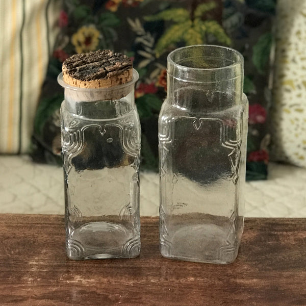 Ensemble de 2 bocaux à bonbon dont 1 avec bouchon liège par Hello Broc brocante en ligne