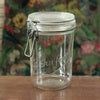 Bocal de conservation ancien en verre moulé Le Parfait 1 Litre forme droite par Hello Broc brocante en ligne