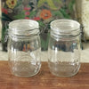 Ensemble de 2 bocaux ou pots de conservation anciens et vintage en verre moulé de marque Duralex contenance 1 litre par Hello Broc brocante en ligne