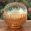 Lot de 4 coupelles vintage en verre moulé irisé orange Huilor par Hello Broc brocante en ligne