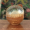 Lot de 4 coupelles vintage en verre moulé irisé orange Huilor par Hello Broc brocante en ligne