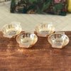 Lot de 4 coupelles en verre moulé irisé jaune orangé à anses Huilor Croix Verte par Hello Broc brocante en ligne