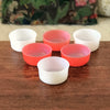 Lot de 6 ramequins publicitaires en verre opalin rouge et blanc vintage par Hello Broc brocante en ligne