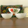 Lot de 3 ramequins coupelles vintage dépareillés en verre opalin blanc par Hello Broc brocante en ligne