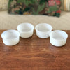 Lot de 4 ramequins vintage en verre opalin blanc Arcopal France par Hello Broc brocante en ligne