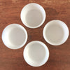 Lot de 4 ramequins vintage en verre opalin blanc Arcopal France par Hello Broc brocante en ligne