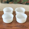 Lot de 4 ramequins vintage en verre opalin blanc Arcopal France par Hello Broc brocante en ligne