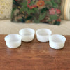 Lot de 4 ramequins vintage en verre opalin blanc Arcopal France par Hello Broc brocante en ligne