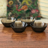 Lot d 4 bols ramequins vintage en verre fumé gris marron Vereco par Hello Broc brocante en ligne