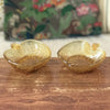 Paire de coupelles vintage en verre texturé ambré forme de pomme Italy par Hello Broc brocante en ligne