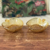Paire de coupelles vintage en verre texturé ambré forme de pomme Italy par Hello Broc brocante en ligne