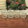 Lot de 4 pots anciens à confiture en verre soufflé et moulé - lot B - par Hello Broc brocante en ligne