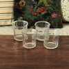 Lot de 4 pots anciens à confiture en verre soufflé et moulé par Hello Broc brocante en ligne