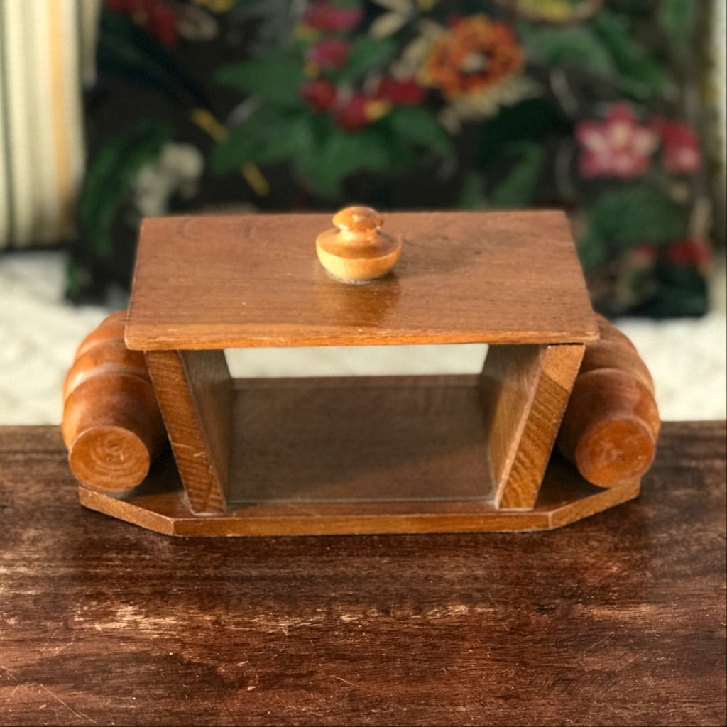 Boîte à biscuits / bonbonnière en bois et verre style Art Déco - Hello Broc