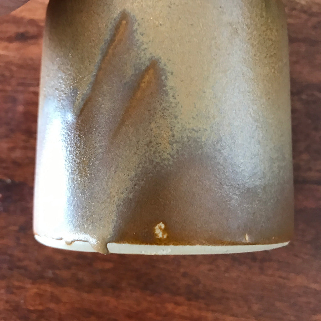 Pot à moutarde bocal vintage en grès vernissé par Hello Broc brocante en ligne