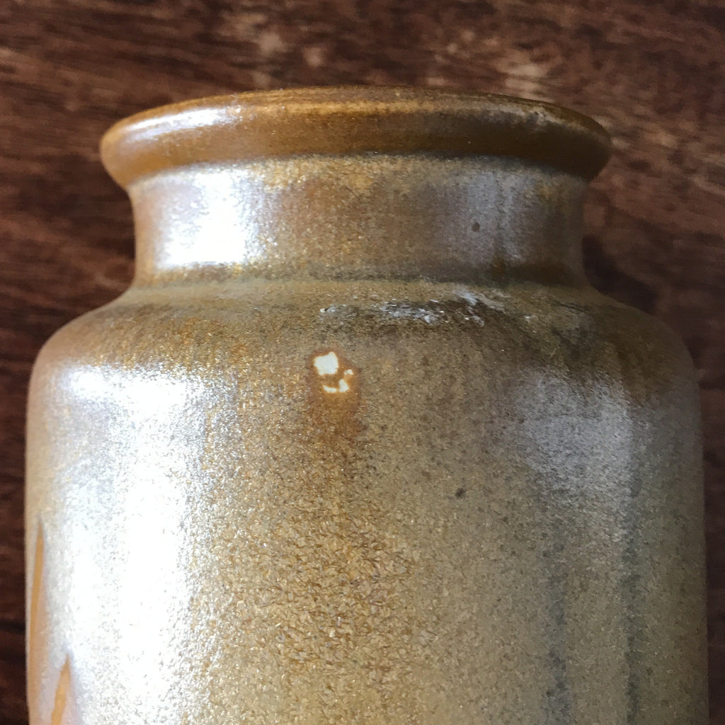 Pot à moutarde bocal vintage en grès vernissé par Hello Broc brocante en ligne