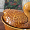 Terrine en forme de canard en céramique couleur jaune moutarde par Hello Broc brocante en ligne