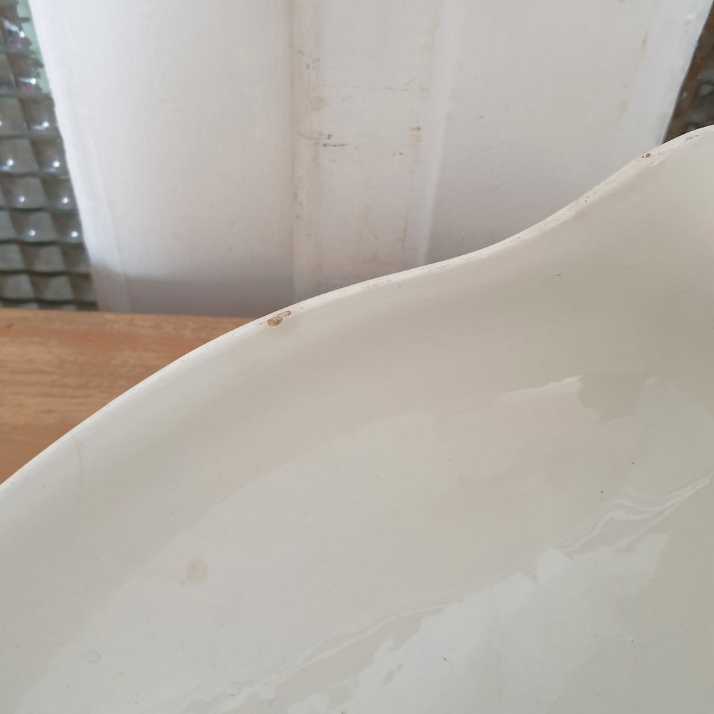 Saucière sur piédouche Digoin Sarreguemines décor Printemps par Hello Broc brocante en ligne