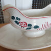 Saucière sur piédouche Digoin Sarreguemines décor Printemps par Hello Broc brocante en ligne