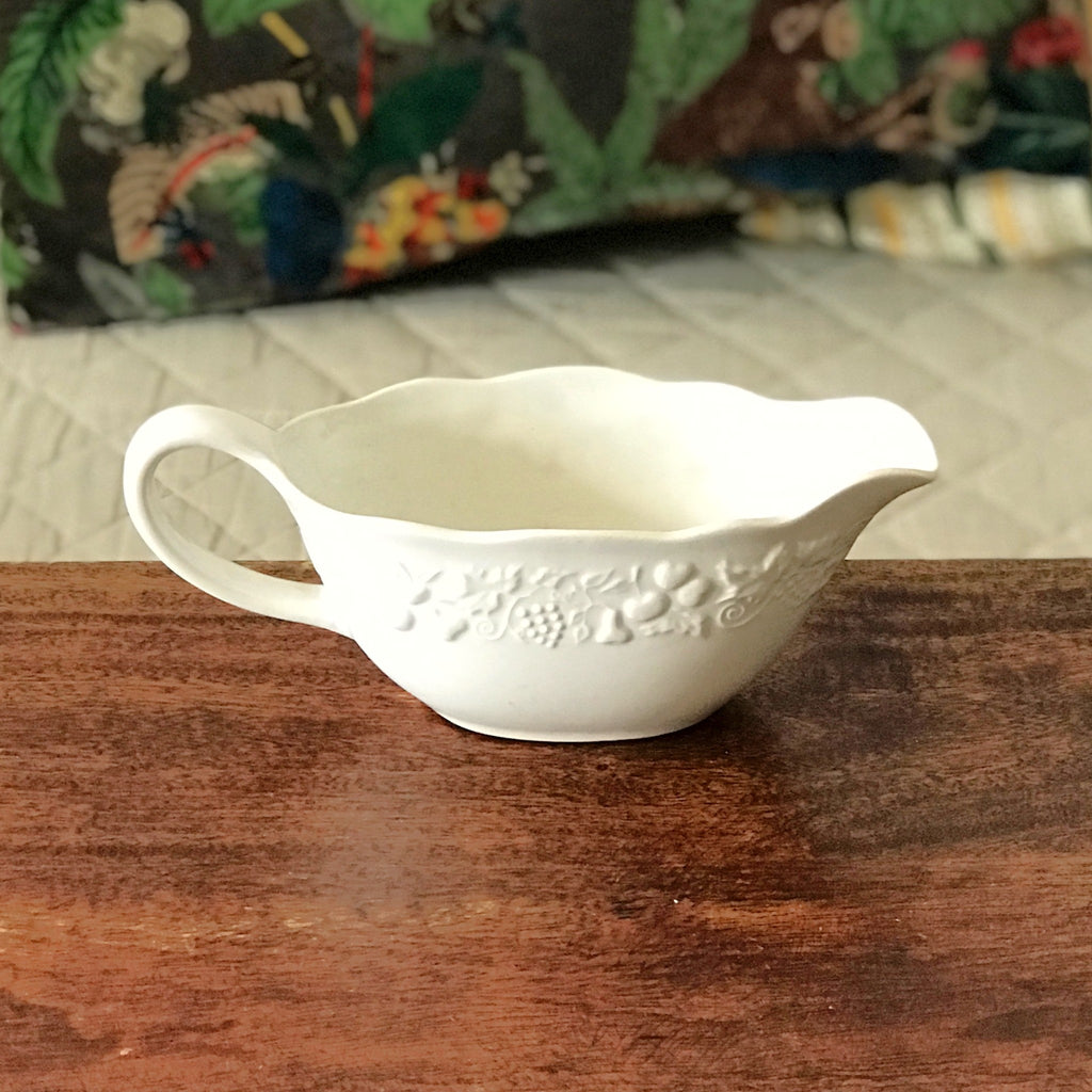 Saucière faïence blanche Digoin Sarreguemines par Hello Broc brocante en ligne