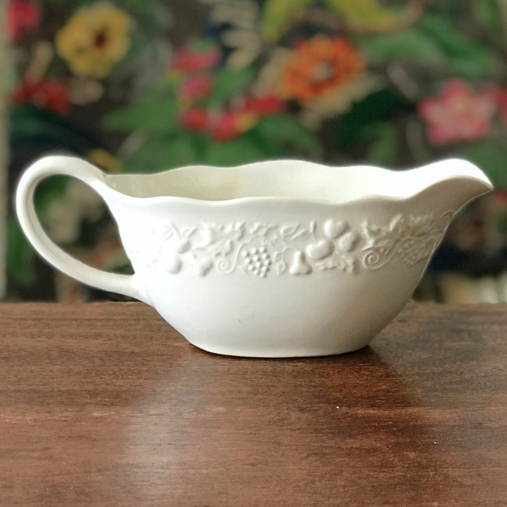 Saucière faïence blanche Digoin Sarreguemines par Hello Broc brocante en ligne