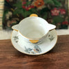 Saucière en porcelaine de Limoges France ULIM  décor pavots