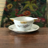 Saucière en porcelaine de Limoges France ULIM  décor pavots