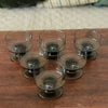 Lot de 6 coupelles publicitaires à dessert ou coupes à champagne vintage en verre moulé fumé Mobil logo Pégase par Hello Broc brocante en ligne