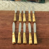 Lot de 10 couteaux à fromage ou à dessert manche bakélite imitation corne par Hello Broc brocante en ligne