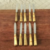 Lot de 10 couteaux à fromage ou à dessert manche bakélite imitation corne par Hello Broc brocante en ligne