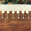 Ensemble de 6 cuillères à moka en métal argenté décor feuille de l'orfèvre Paul-François Guillaumot par Hello Broc brocante en ligne