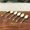 Ensemble de 6 cuillères à moka en métal argenté décor feuille de l'orfèvre Paul-François Guillaumot par Hello Broc brocante en ligne