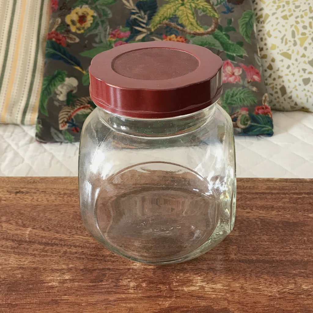 Bocal à bonbons en verre moulé Sisa des années 50 / 60 par Hello Broc brocante en ligne