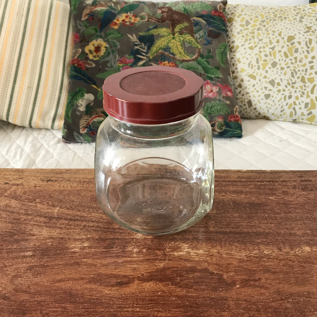 Bocal à bonbons en verre moulé Sisa des années 50 / 60 par Hello Broc brocante en ligne