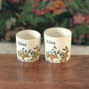 Ensemble de 2 pots à épices anciens sans couvercle Faïencerie Nouvelle Givors France Circa 1930 Art Deco par Hello Broc brocante en ligne