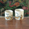 Ensemble de 2 pots à épices anciens sans couvercle Faïencerie Nouvelle Givors France Circa 1930 Art Deco par Hello Broc brocante en ligne