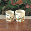 Ensemble de 2 pots à épices anciens sans couvercle Faïencerie Nouvelle Givors France Circa 1930 Art Deco par Hello Broc brocante en ligne
