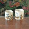 Ensemble de 2 pots à épices anciens sans couvercle Faïencerie Nouvelle Givors France Circa 1930 Art Deco par Hello Broc brocante en ligne